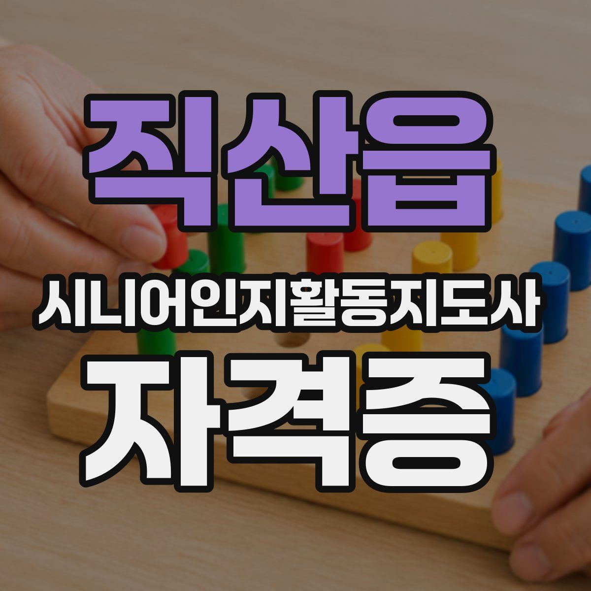 직산읍 시니어인지활동지도사 자격증