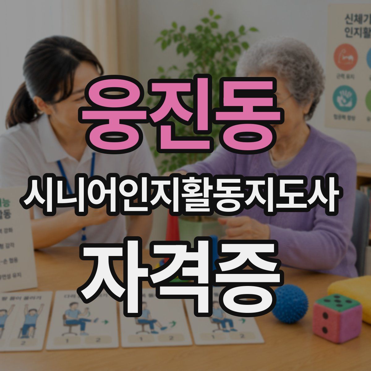 웅진동 시니어인지활동지도사 자격증