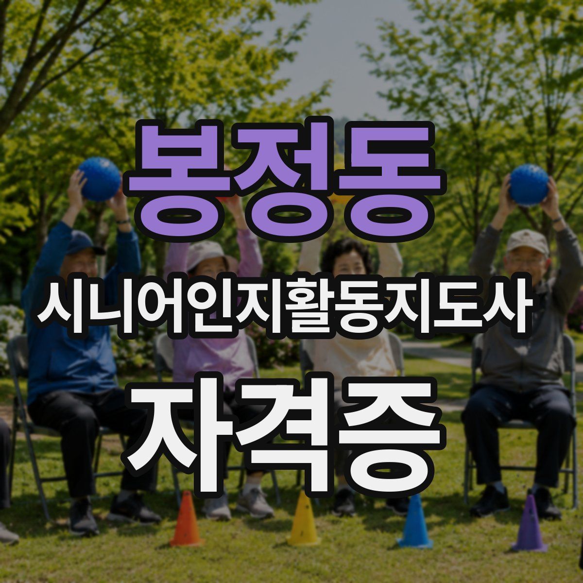 봉정동 시니어인지활동지도사 자격증