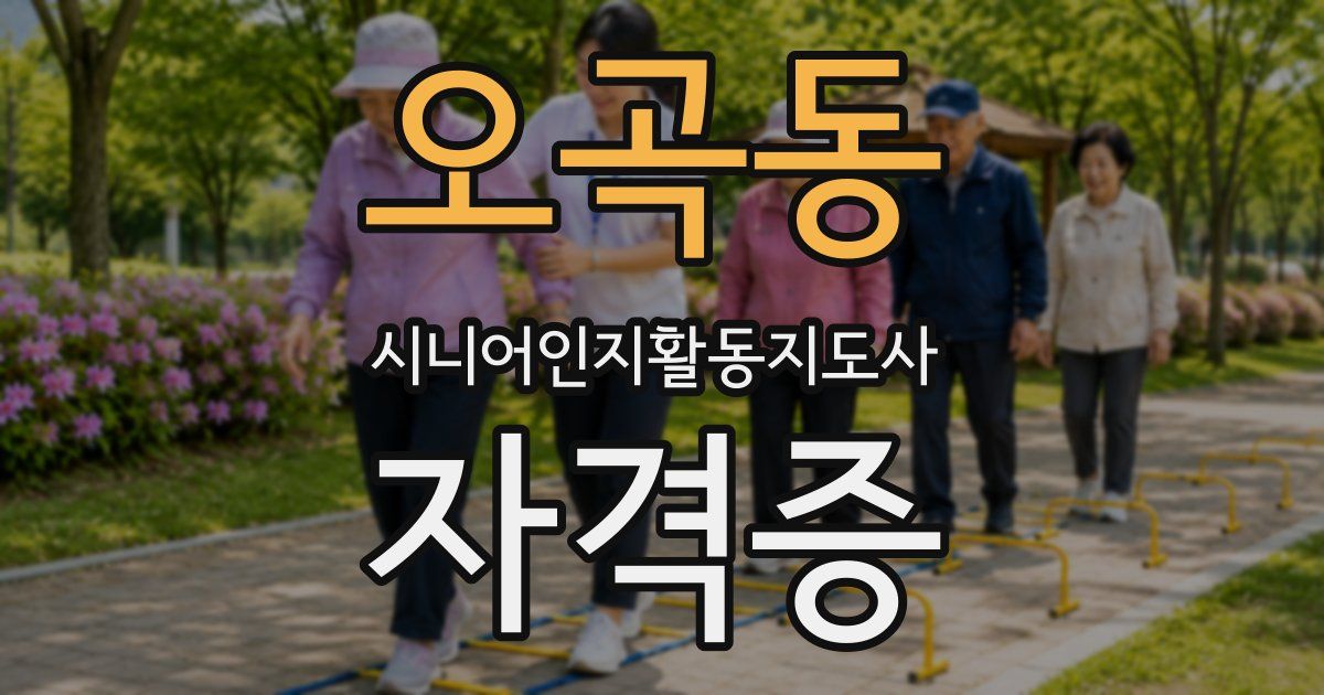 오곡동 시니어인지활동지도사 자격증