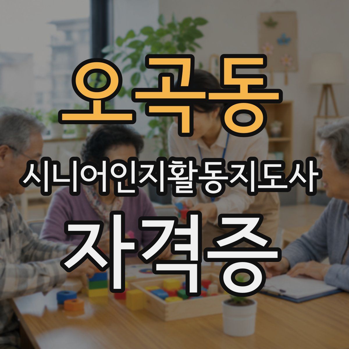 오곡동 시니어인지활동지도사 자격증