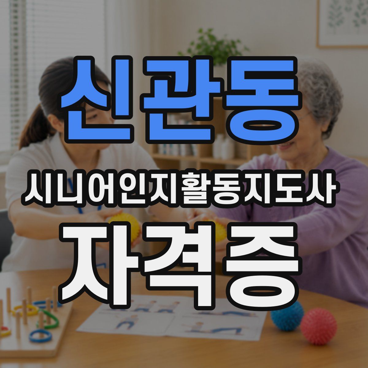 신관동 시니어인지활동지도사 자격증
