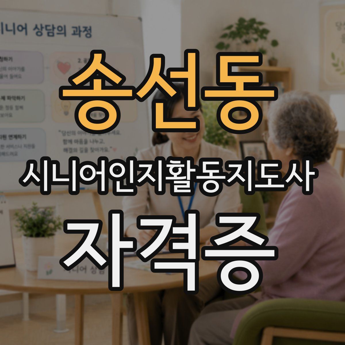 송선동 시니어인지활동지도사 자격증