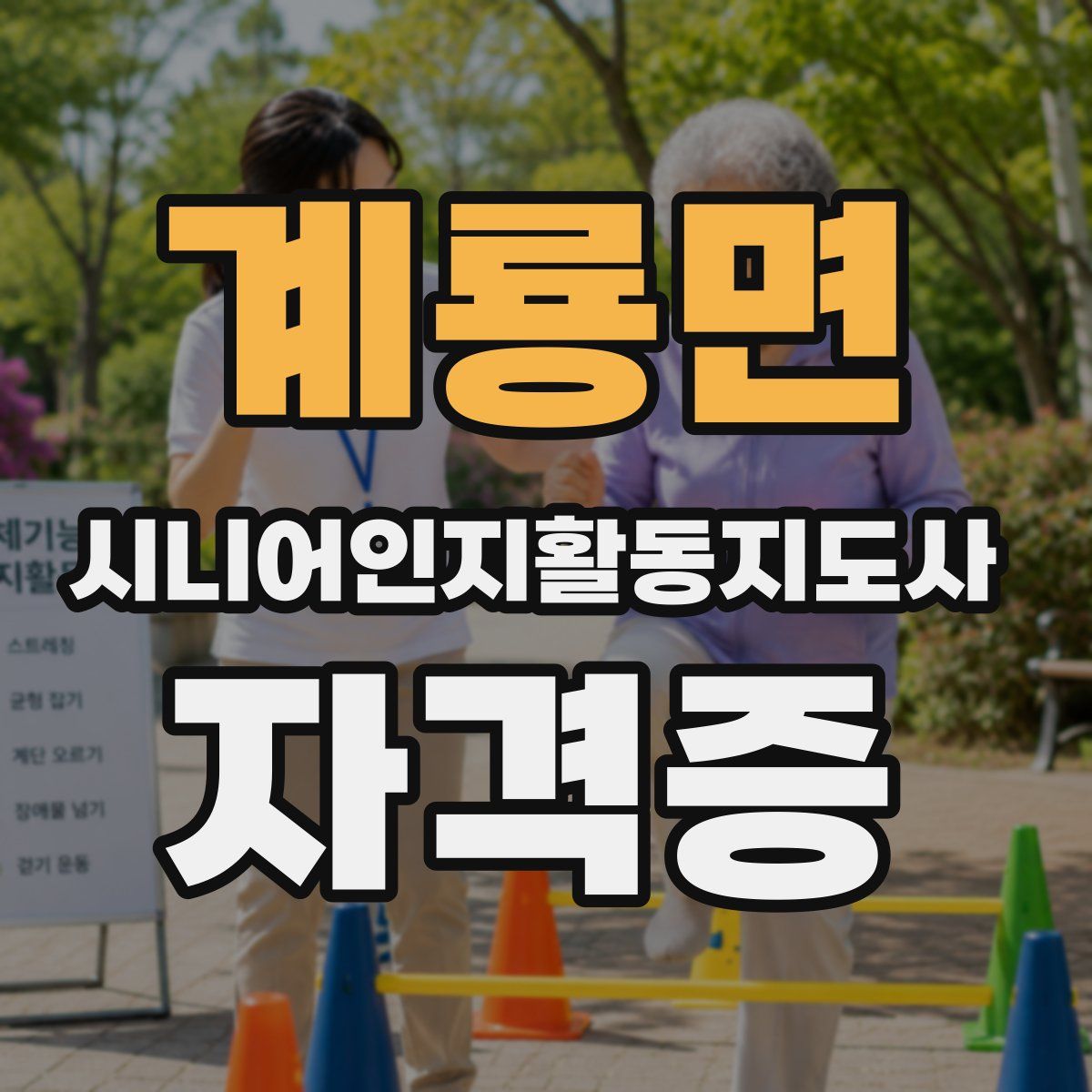 계룡면 시니어인지활동지도사 자격증