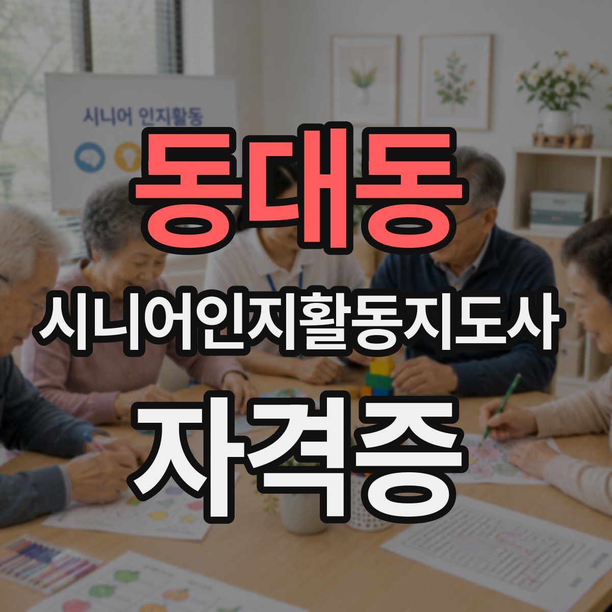 동대동 시니어인지활동지도사 자격증