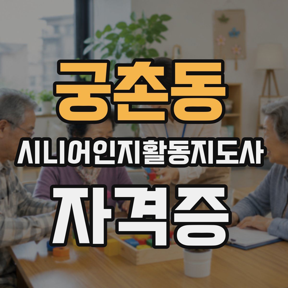 궁촌동 시니어인지활동지도사 자격증