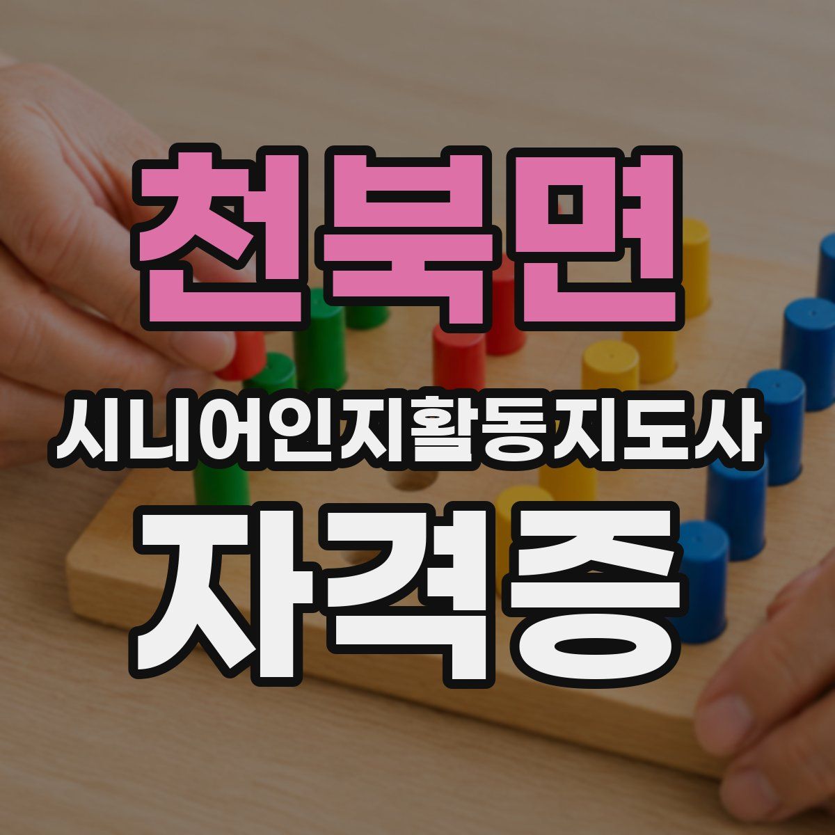 천북면 시니어인지활동지도사 자격증