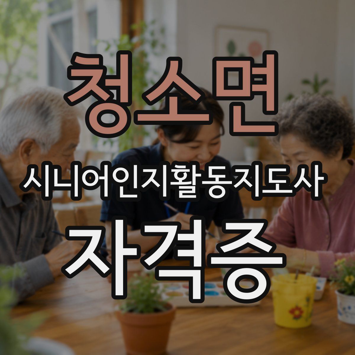 청소면 시니어인지활동지도사 자격증