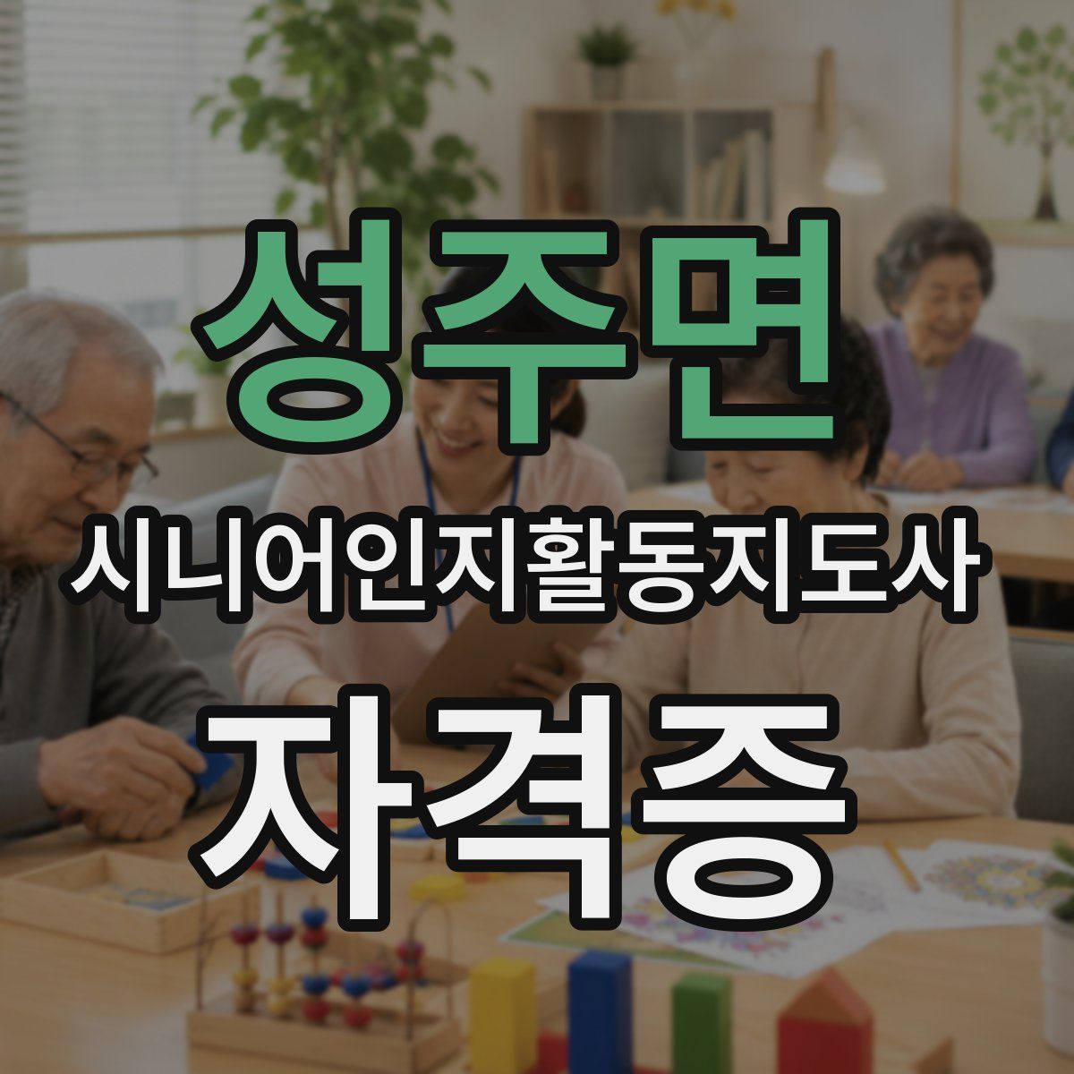 성주면 시니어인지활동지도사 자격증