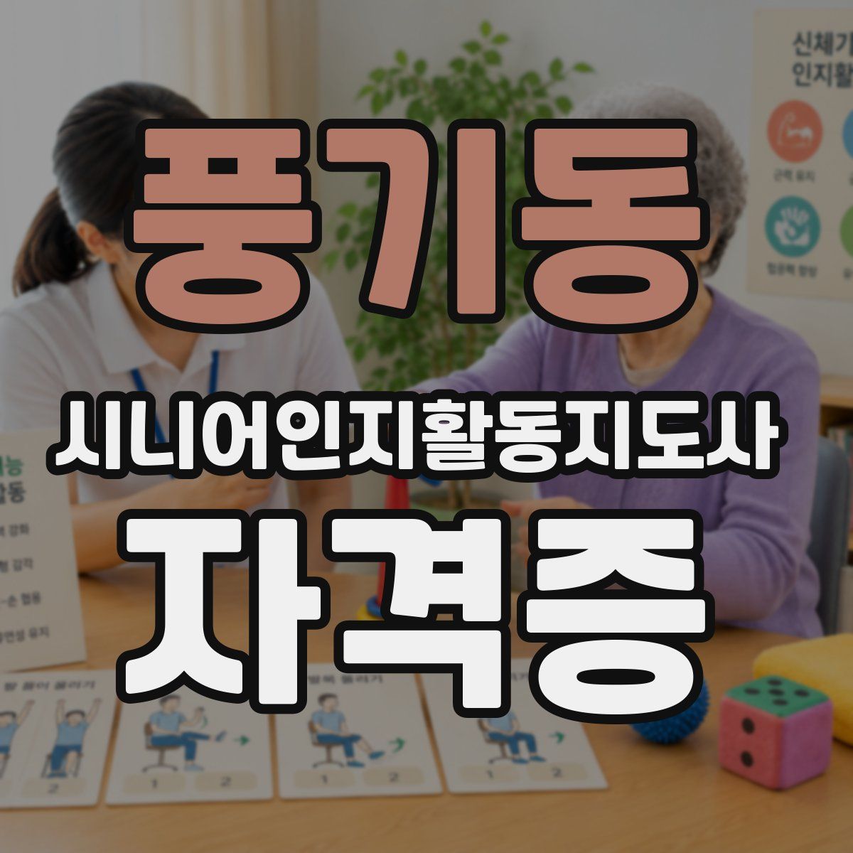 풍기동 시니어인지활동지도사 자격증