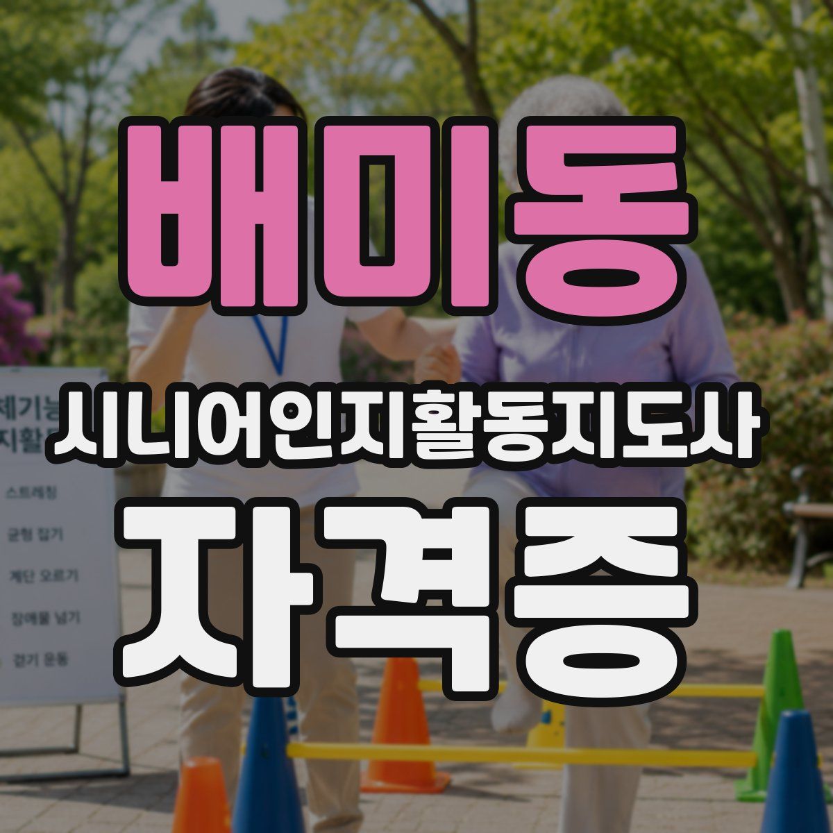 배미동 시니어인지활동지도사 자격증