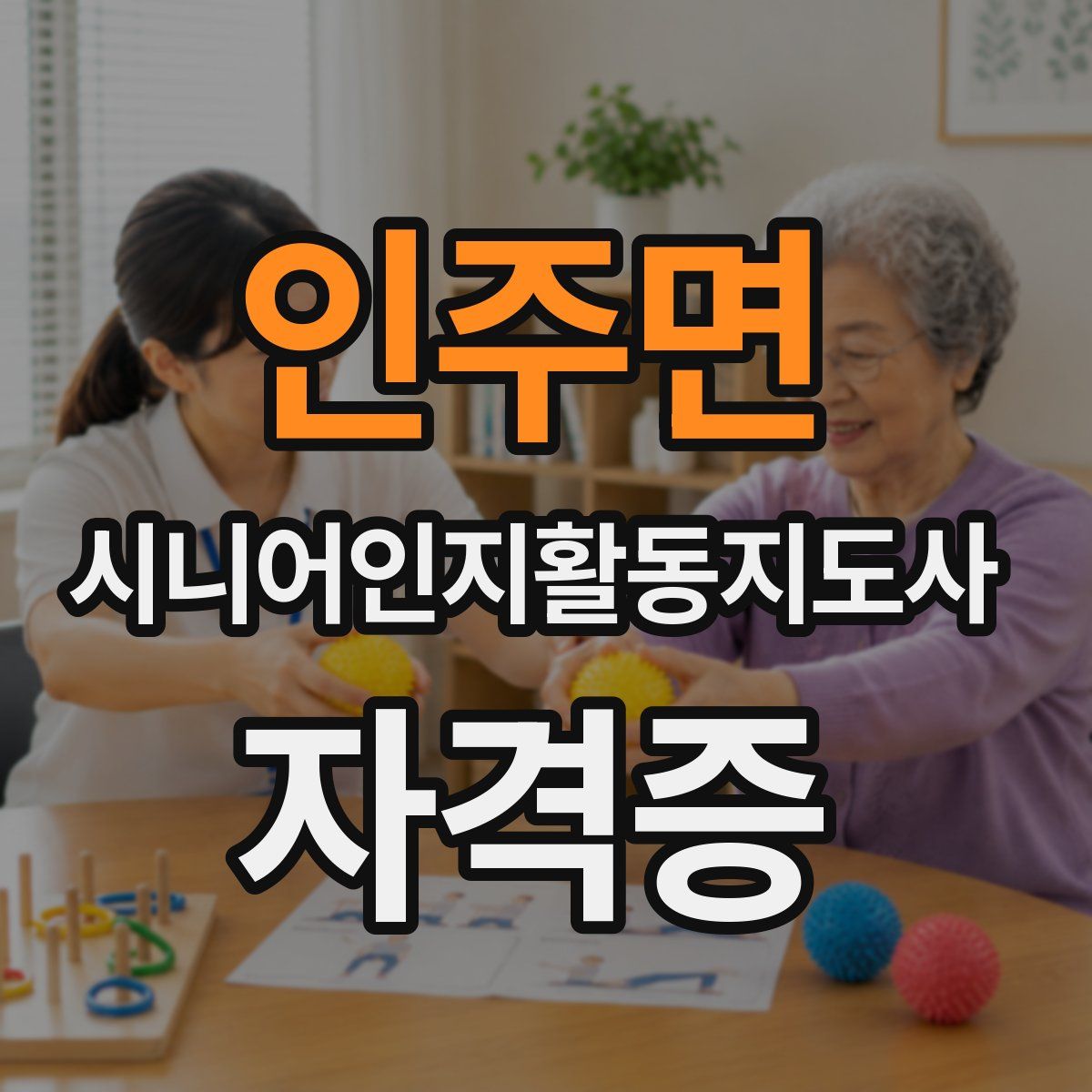 인주면 시니어인지활동지도사 자격증