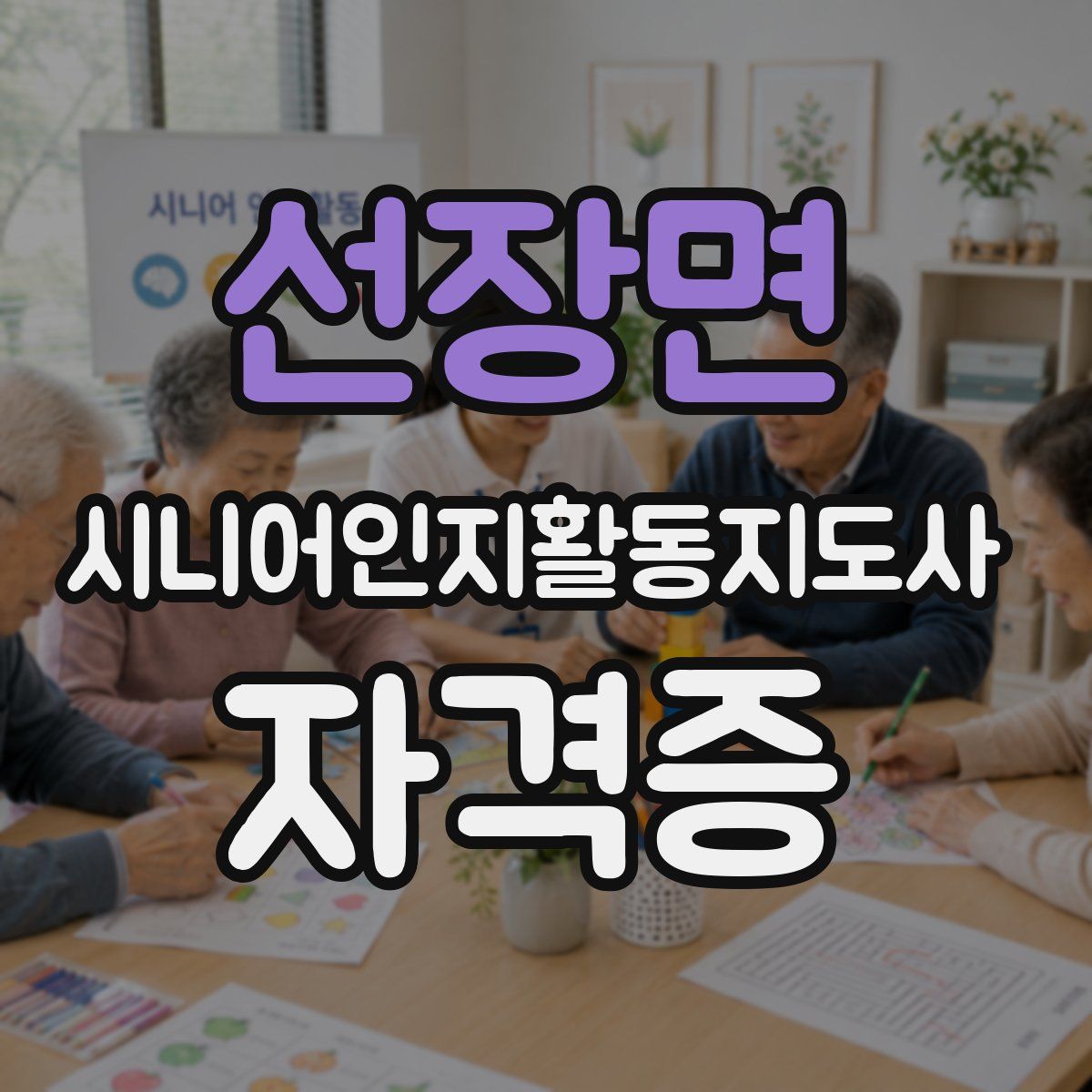 선장면 시니어인지활동지도사 자격증