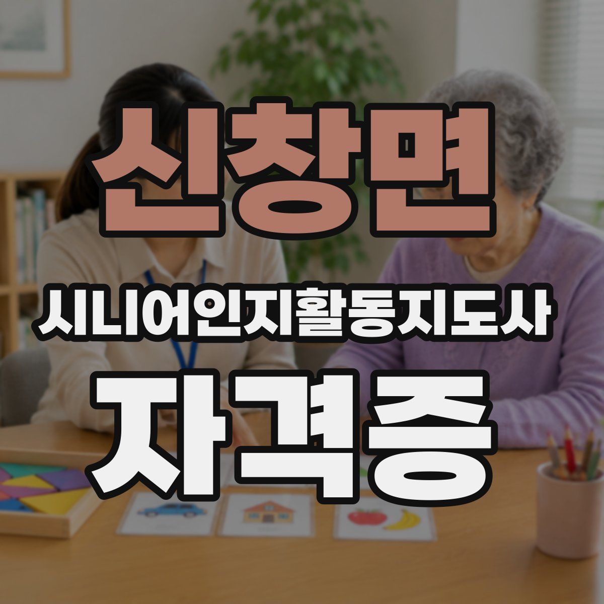 신창면 시니어인지활동지도사 자격증