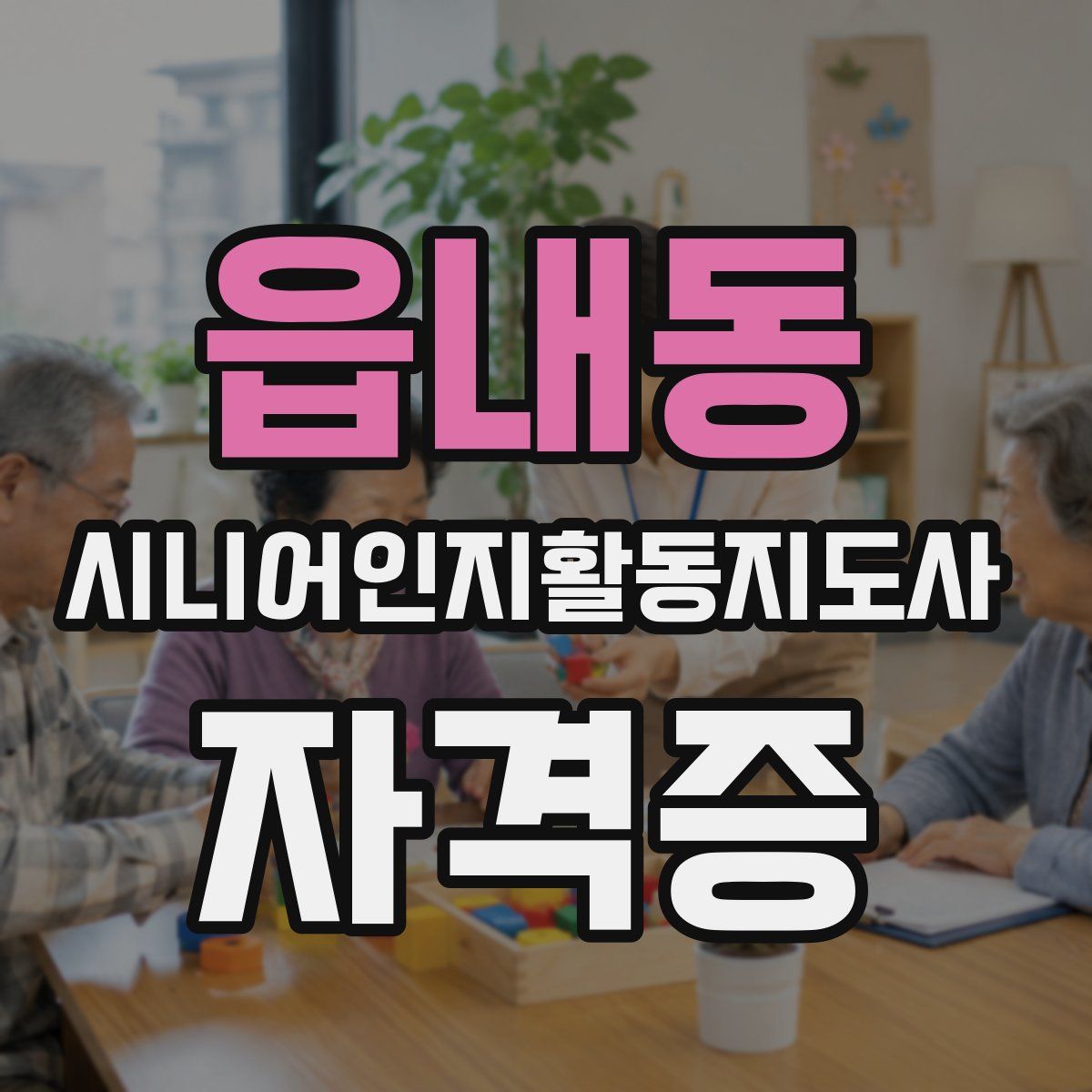 읍내동 시니어인지활동지도사 자격증