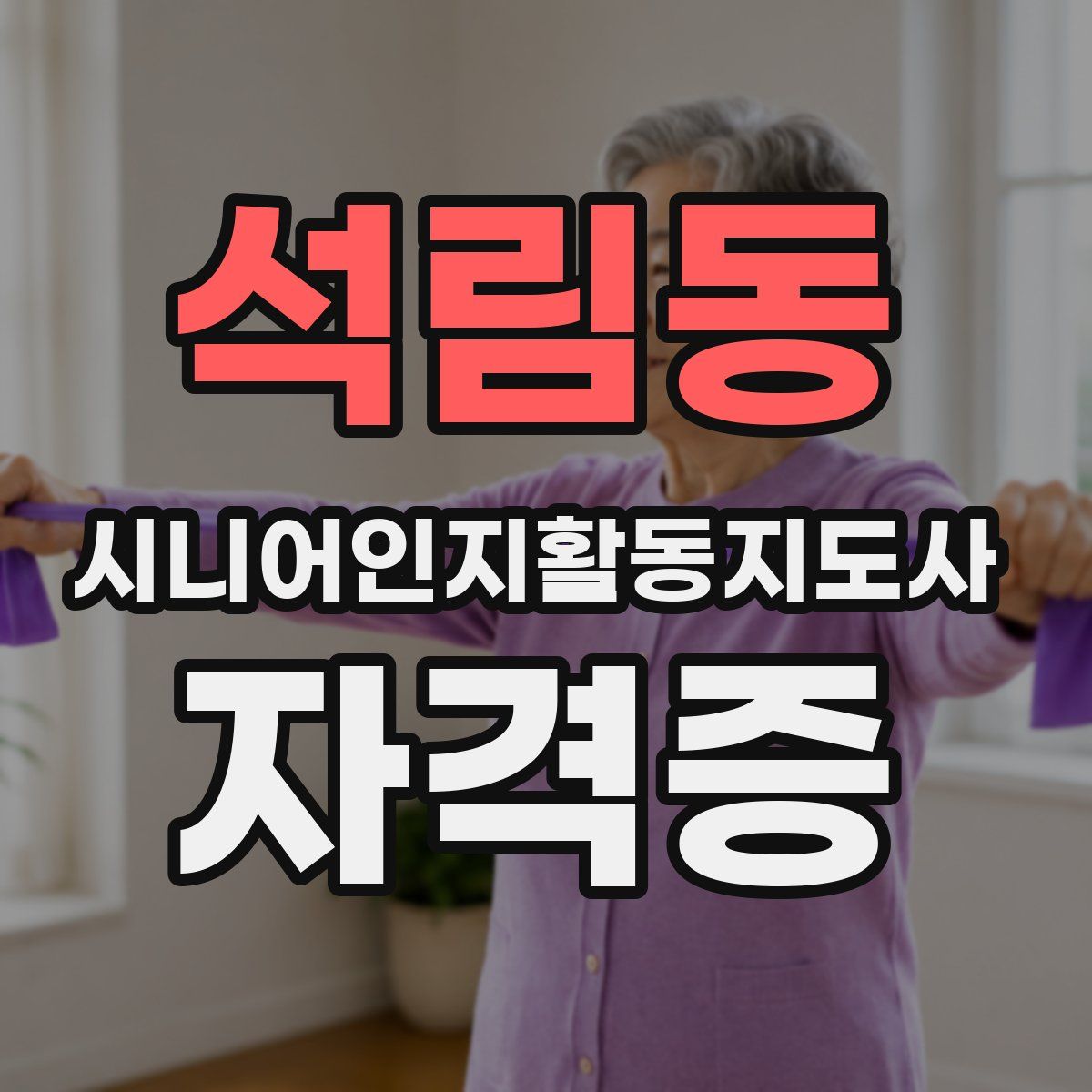 석림동 시니어인지활동지도사 자격증