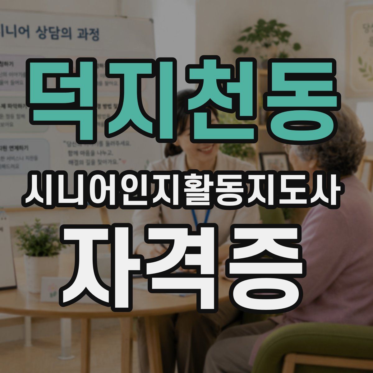 덕지천동 시니어인지활동지도사 자격증