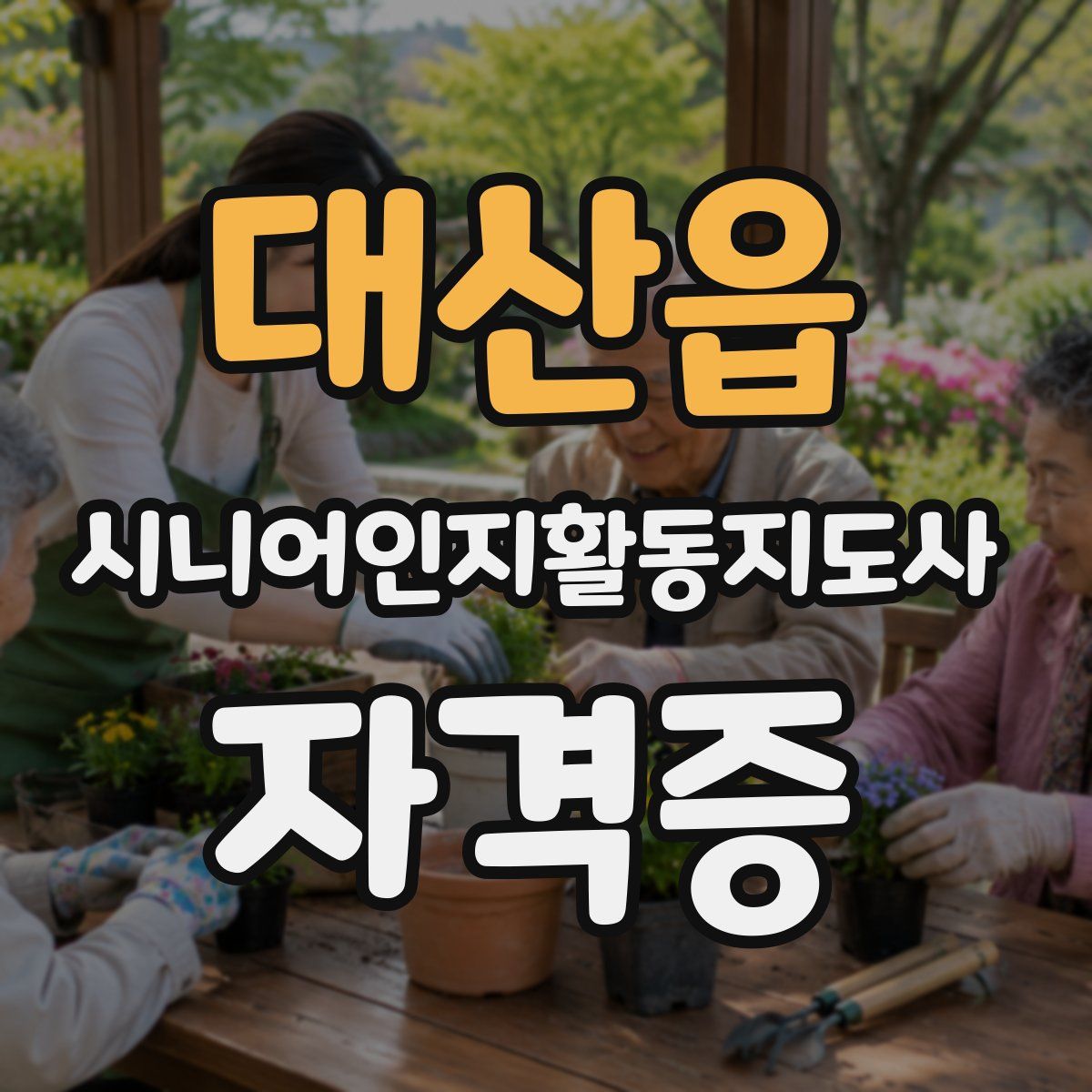 대산읍 시니어인지활동지도사 자격증