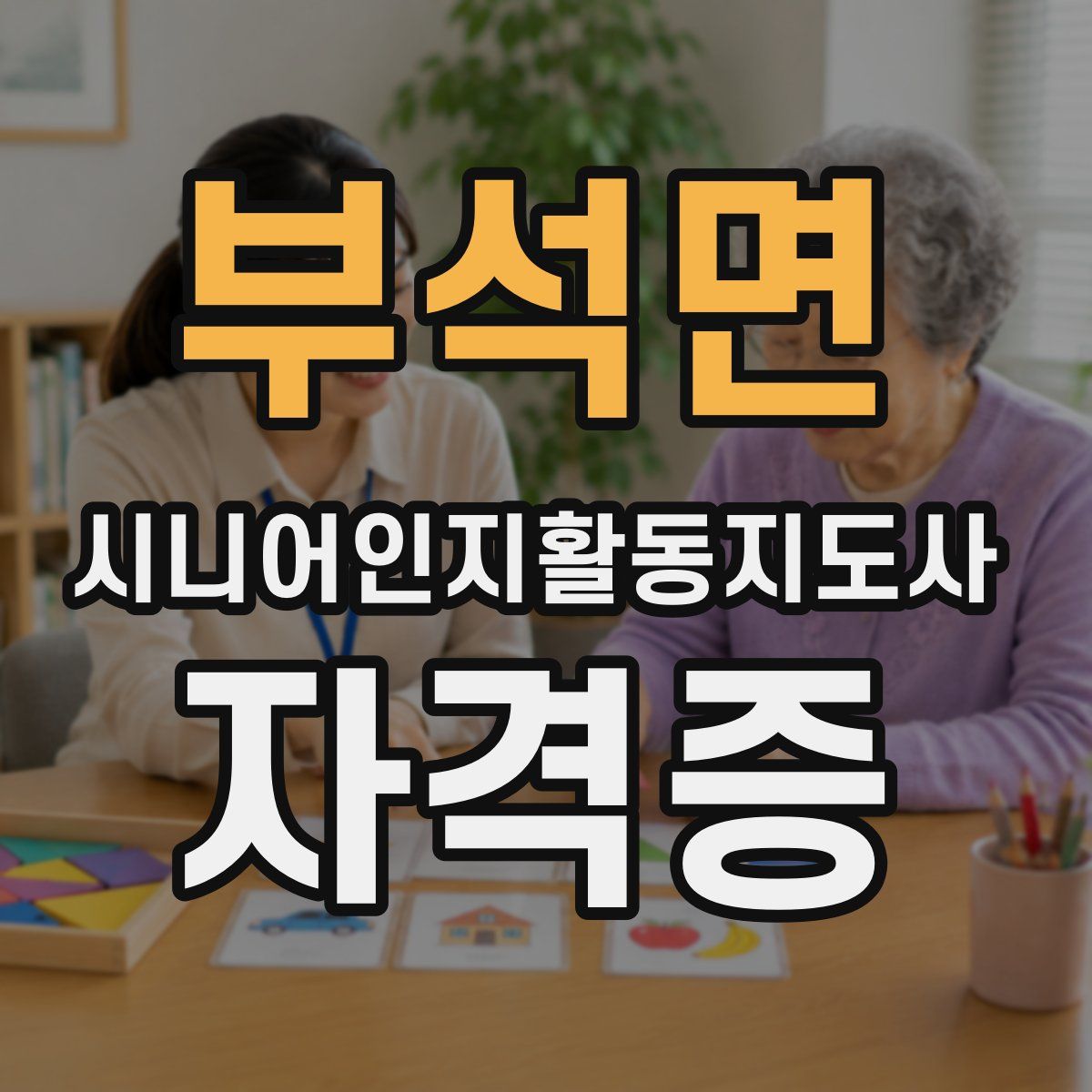 부석면 시니어인지활동지도사 자격증