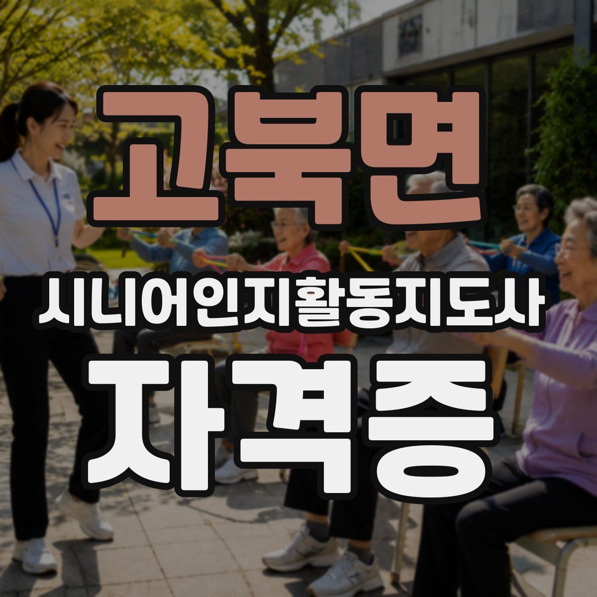 고북면 시니어인지활동지도사 자격증