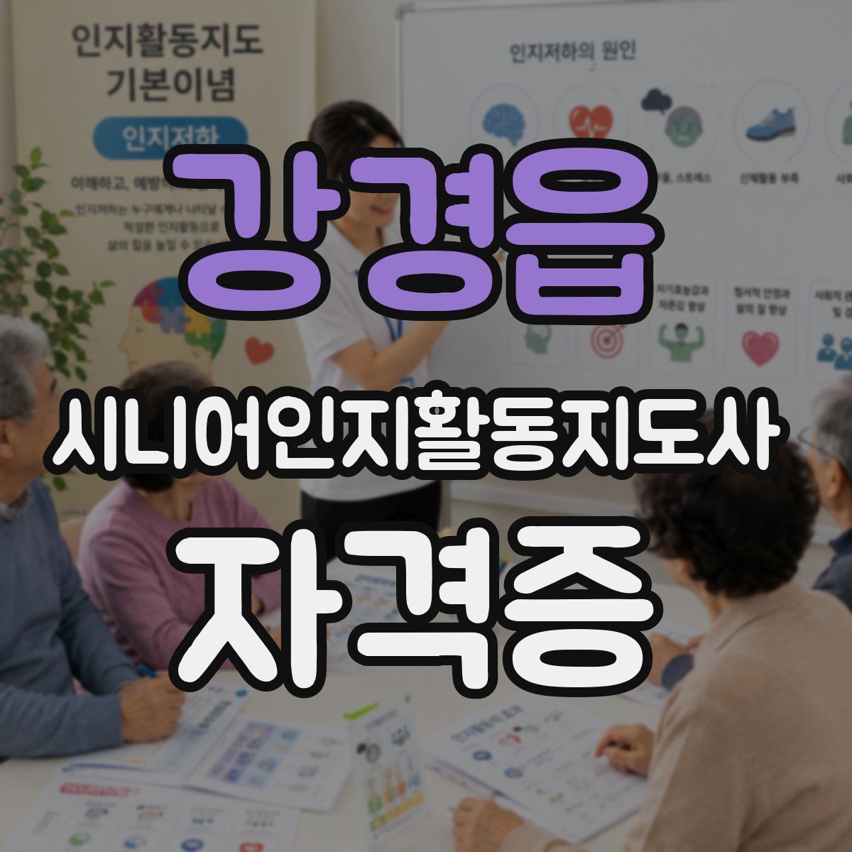 강경읍 시니어인지활동지도사 자격증
