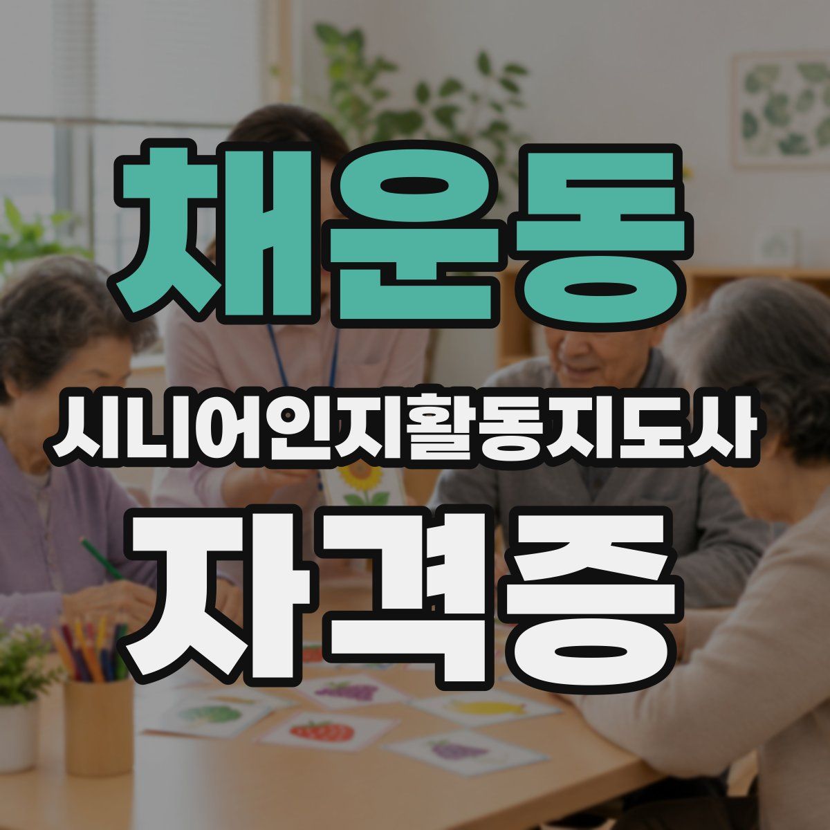 채운동 시니어인지활동지도사 자격증