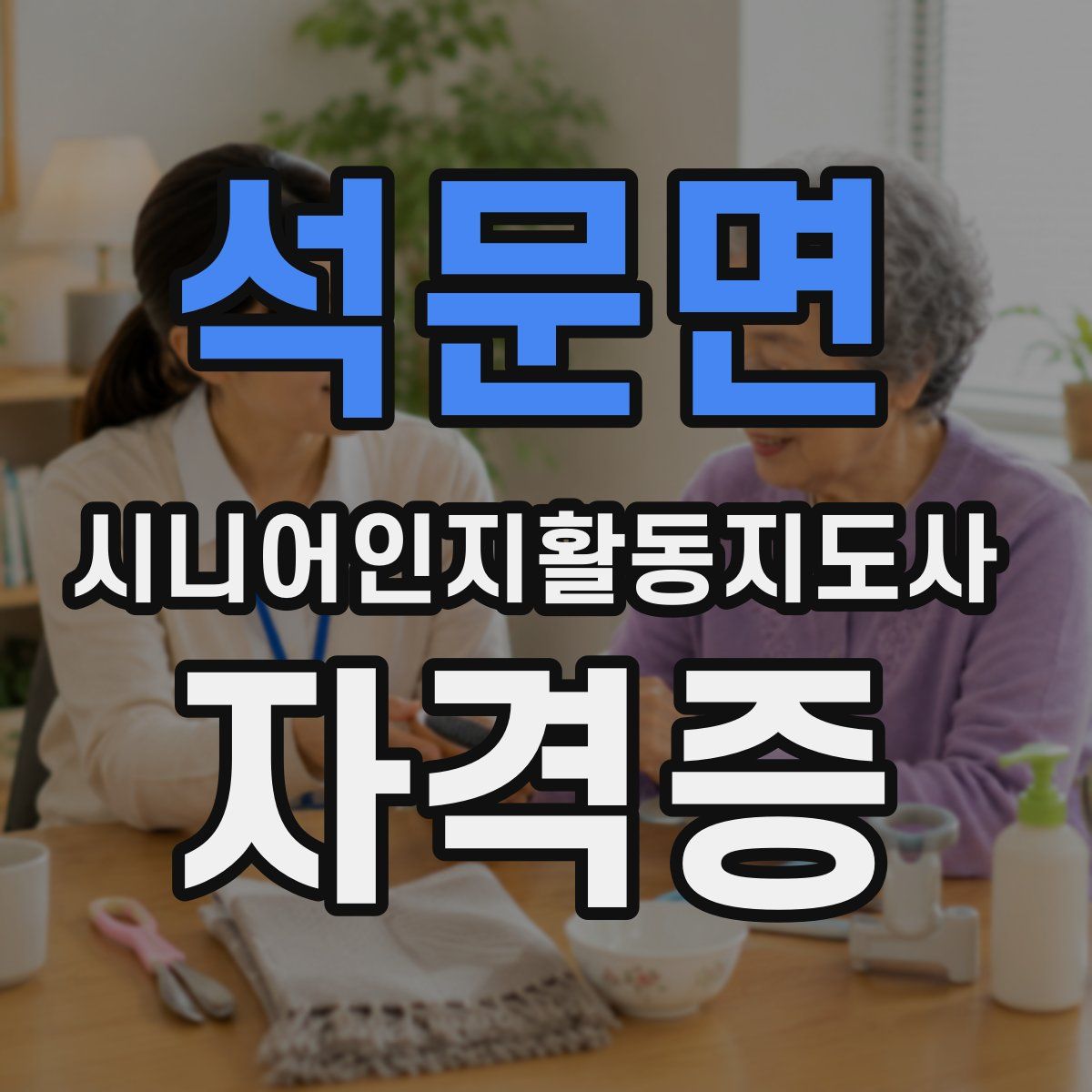 석문면 시니어인지활동지도사 자격증