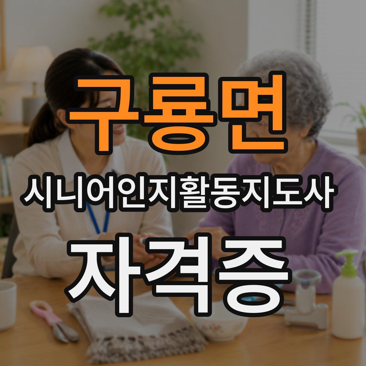 구룡면 시니어인지활동지도사 자격증