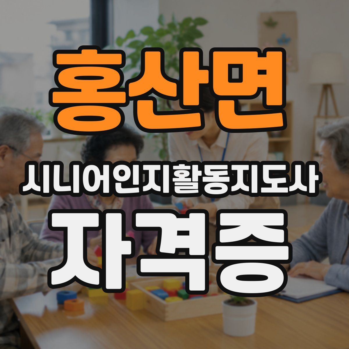 홍산면 시니어인지활동지도사 자격증