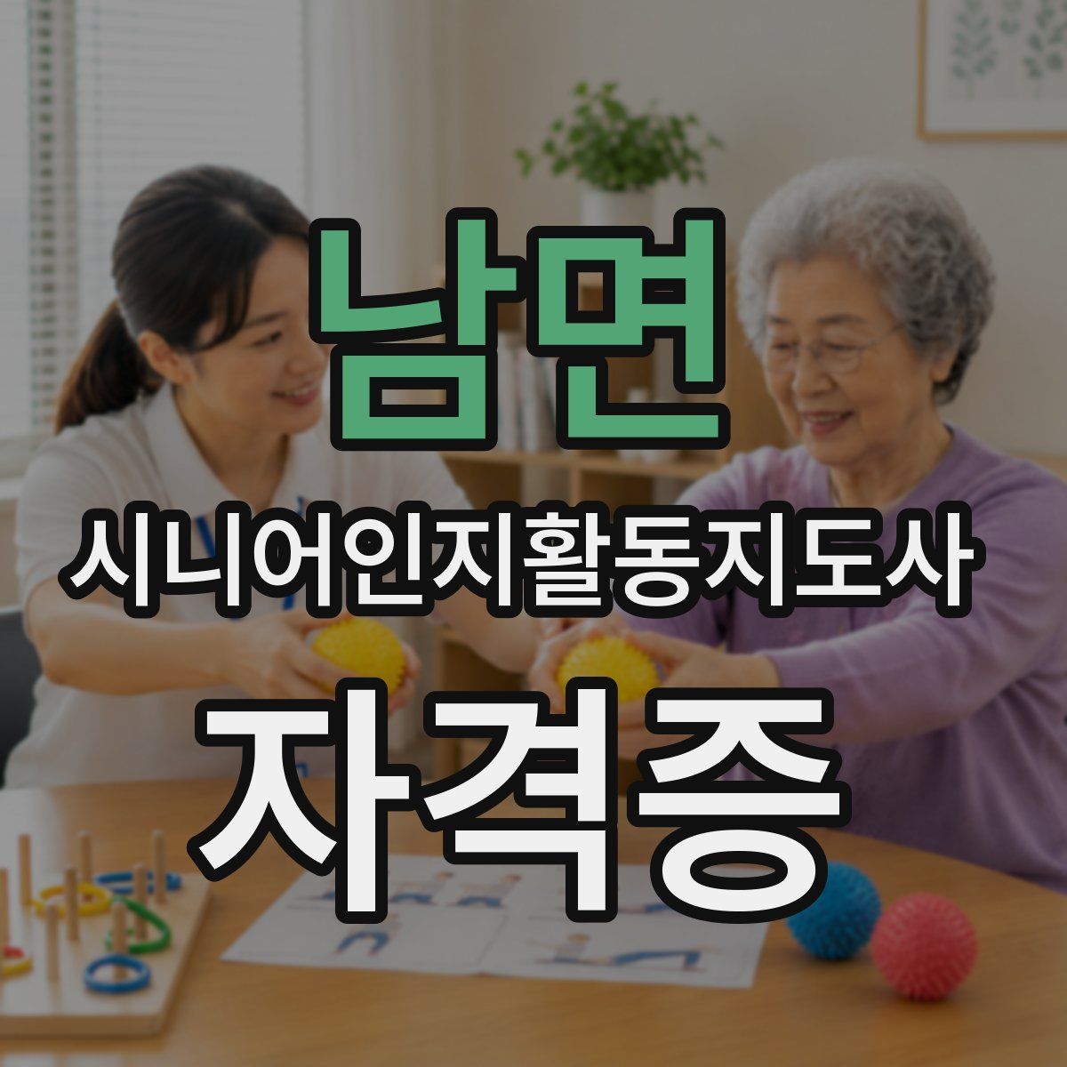 남면 시니어인지활동지도사 자격증