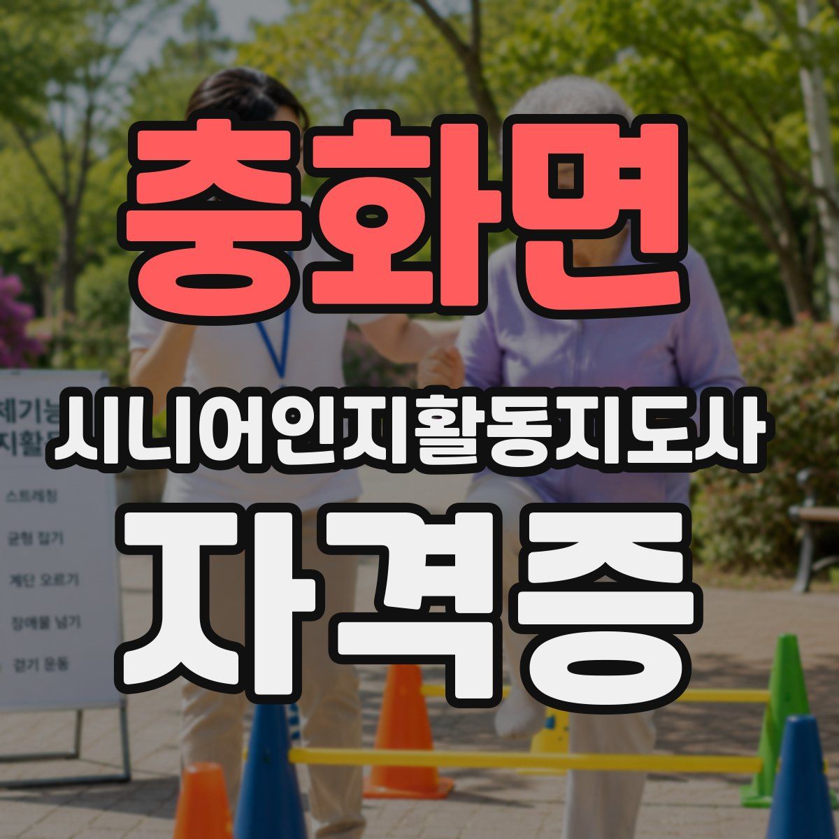 충화면 시니어인지활동지도사 자격증