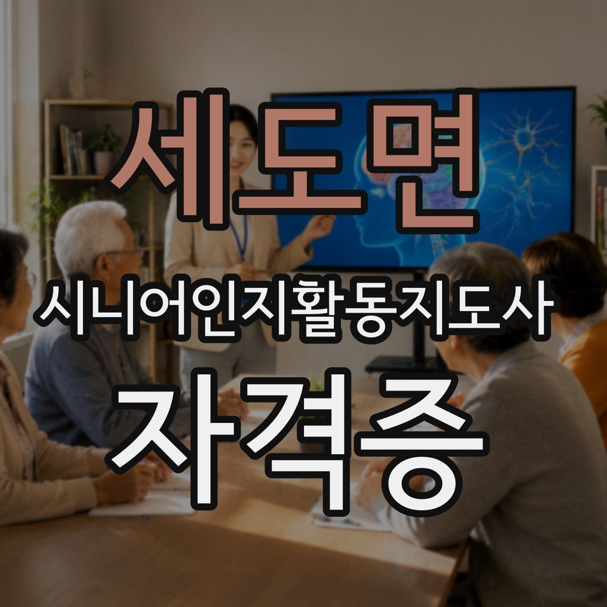 세도면 시니어인지활동지도사 자격증