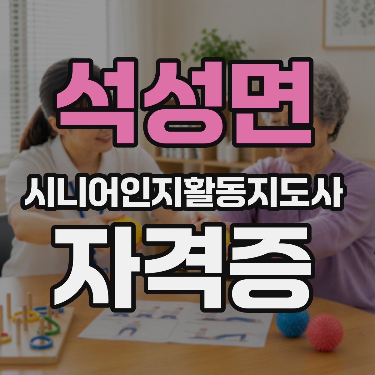 석성면 시니어인지활동지도사 자격증