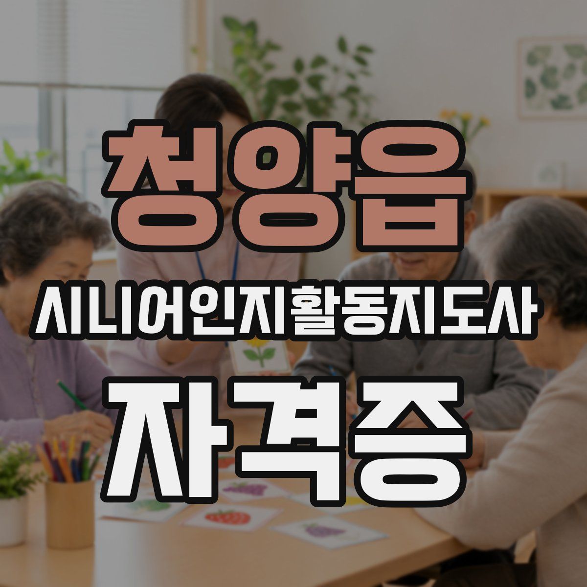 청양읍 시니어인지활동지도사 자격증