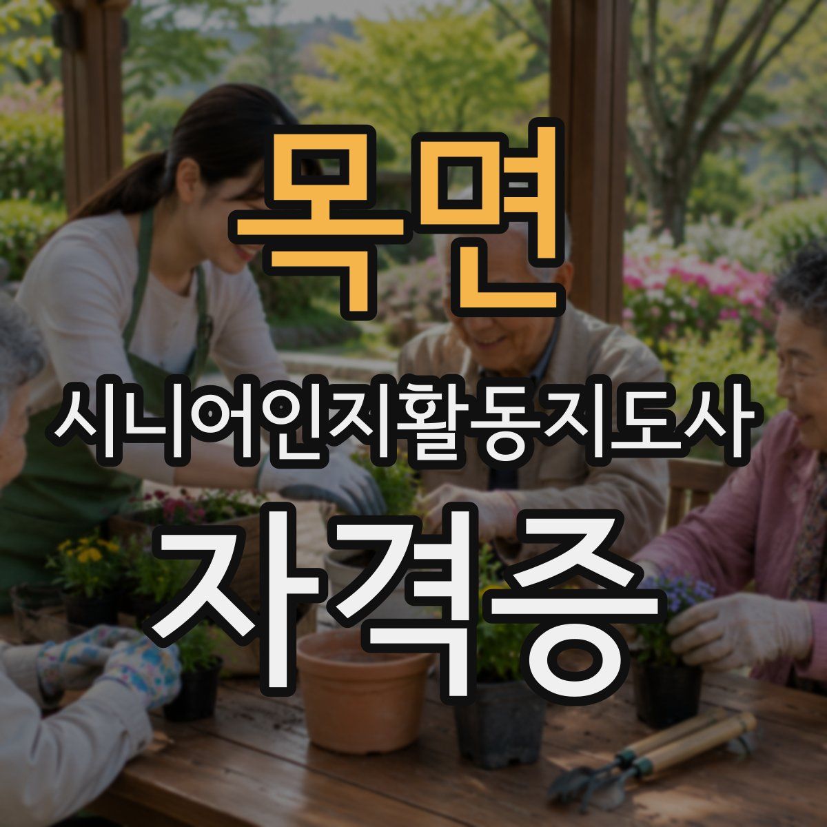 목면 시니어인지활동지도사 자격증