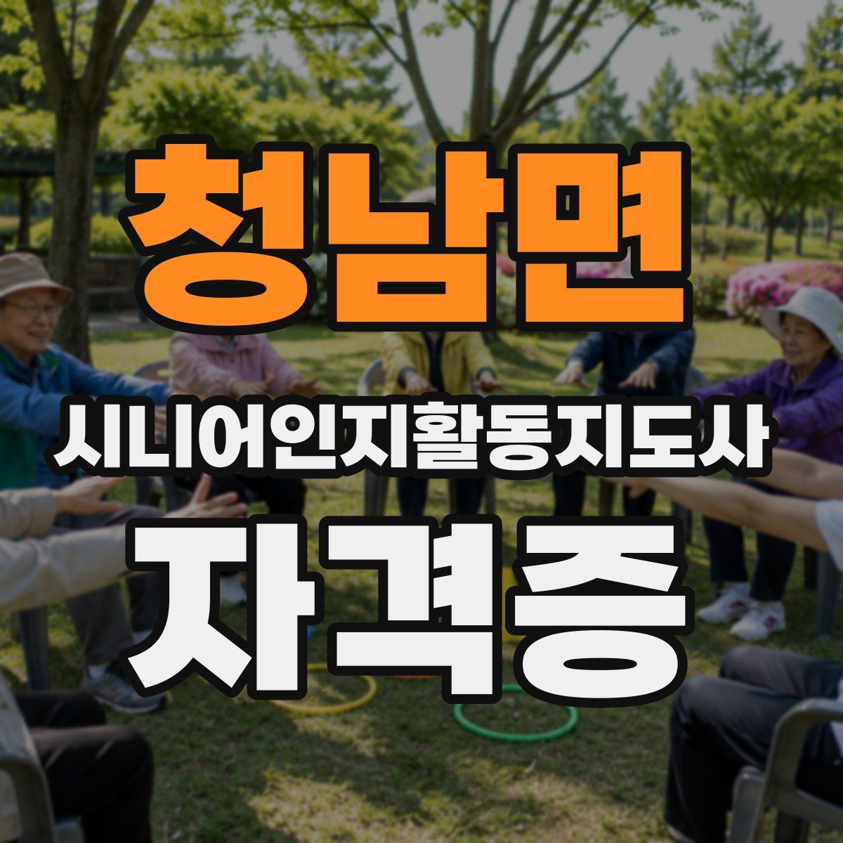 청남면 시니어인지활동지도사 자격증