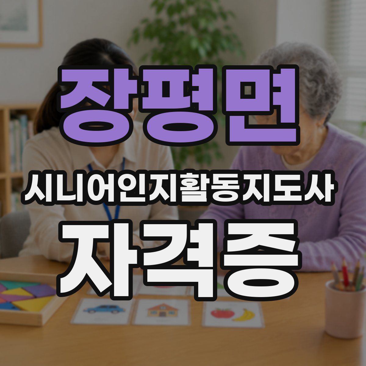 장평면 시니어인지활동지도사 자격증