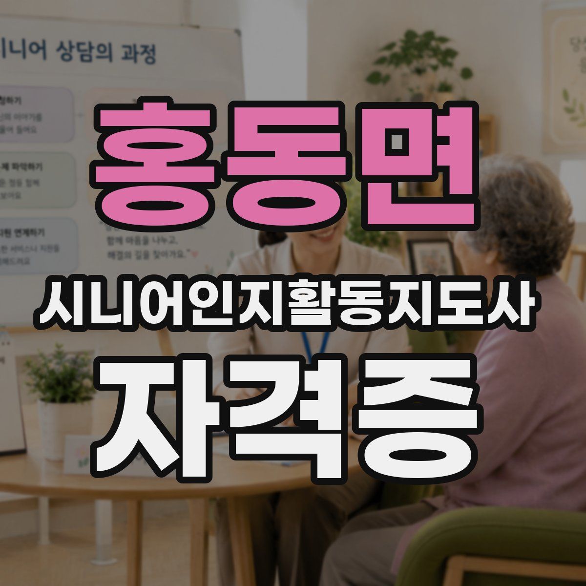 홍동면 시니어인지활동지도사 자격증