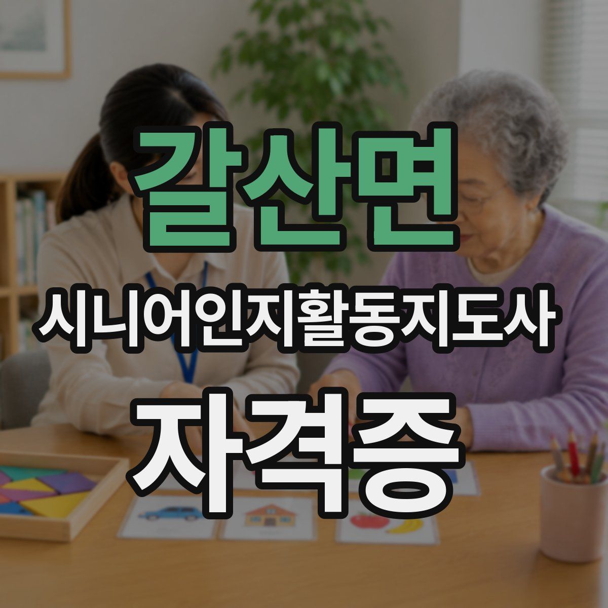 갈산면 시니어인지활동지도사 자격증