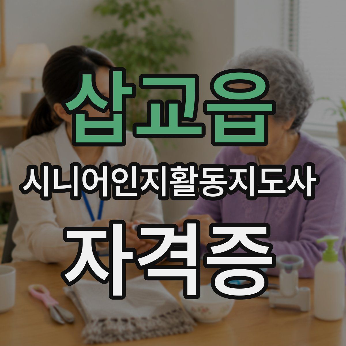 삽교읍 시니어인지활동지도사 자격증