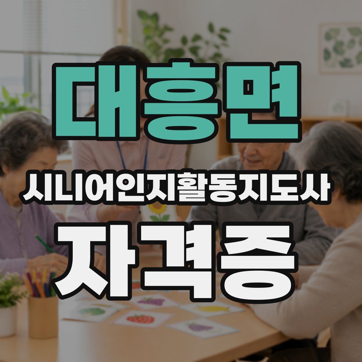 대흥면 시니어인지활동지도사 자격증