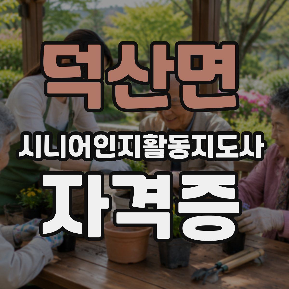덕산면 시니어인지활동지도사 자격증