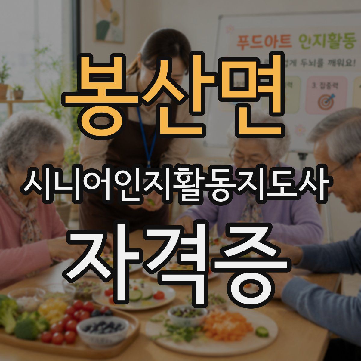 봉산면 시니어인지활동지도사 자격증
