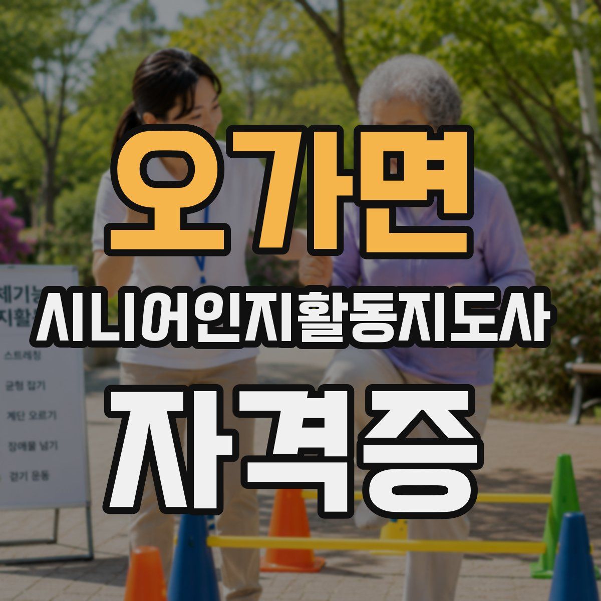 오가면 시니어인지활동지도사 자격증