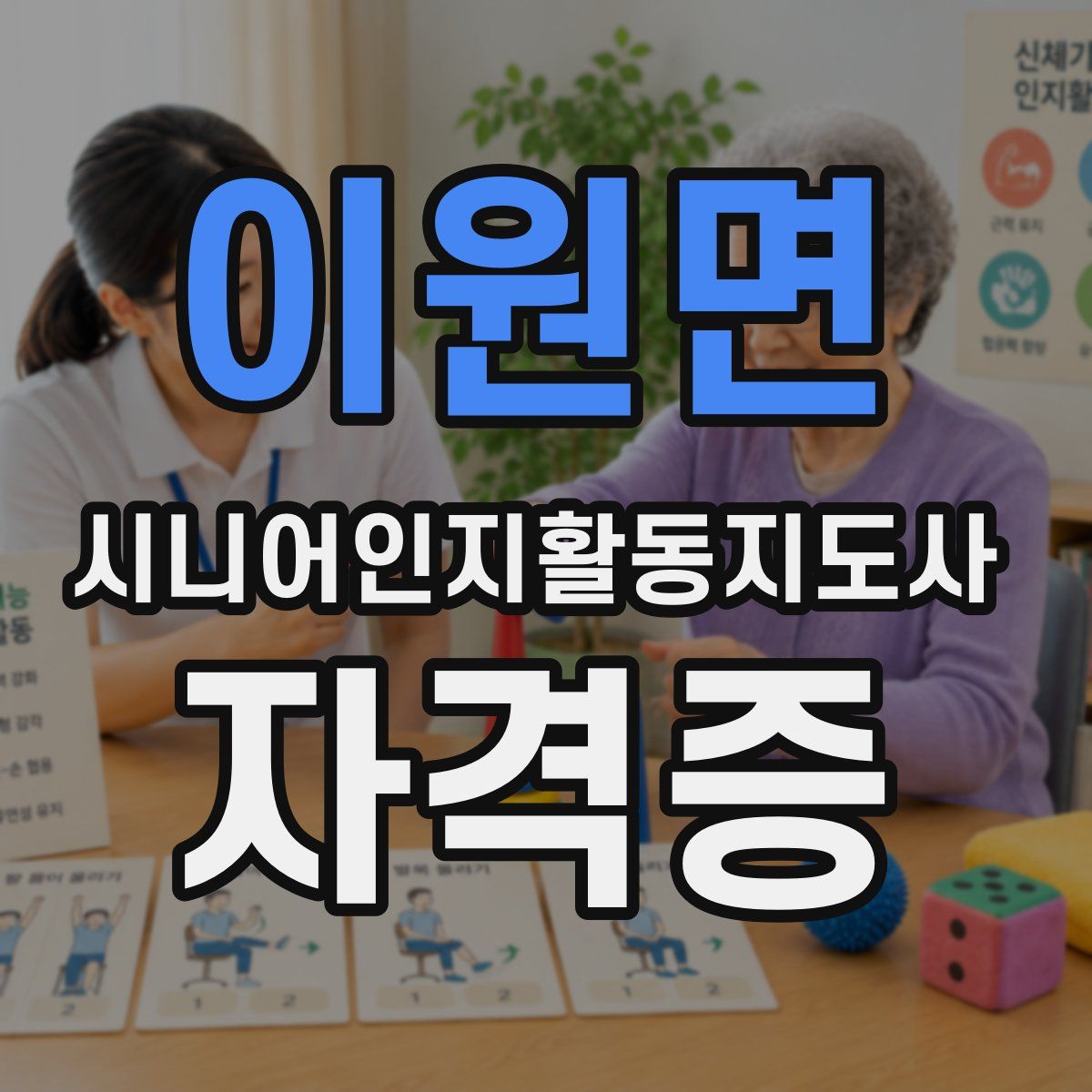 이원면 시니어인지활동지도사 자격증