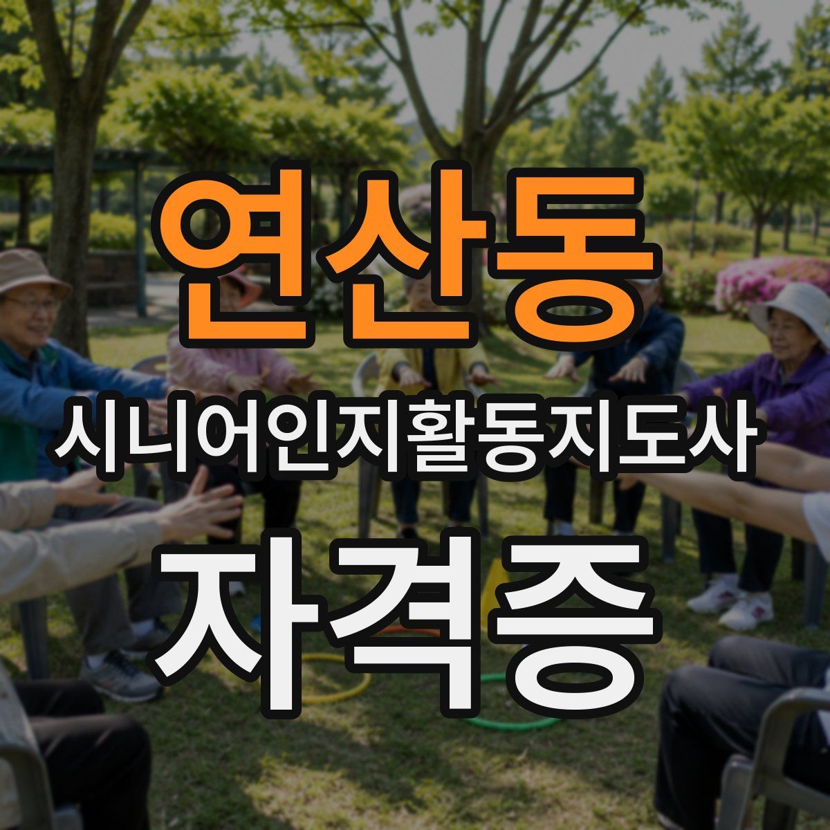 연산동 시니어인지활동지도사 자격증