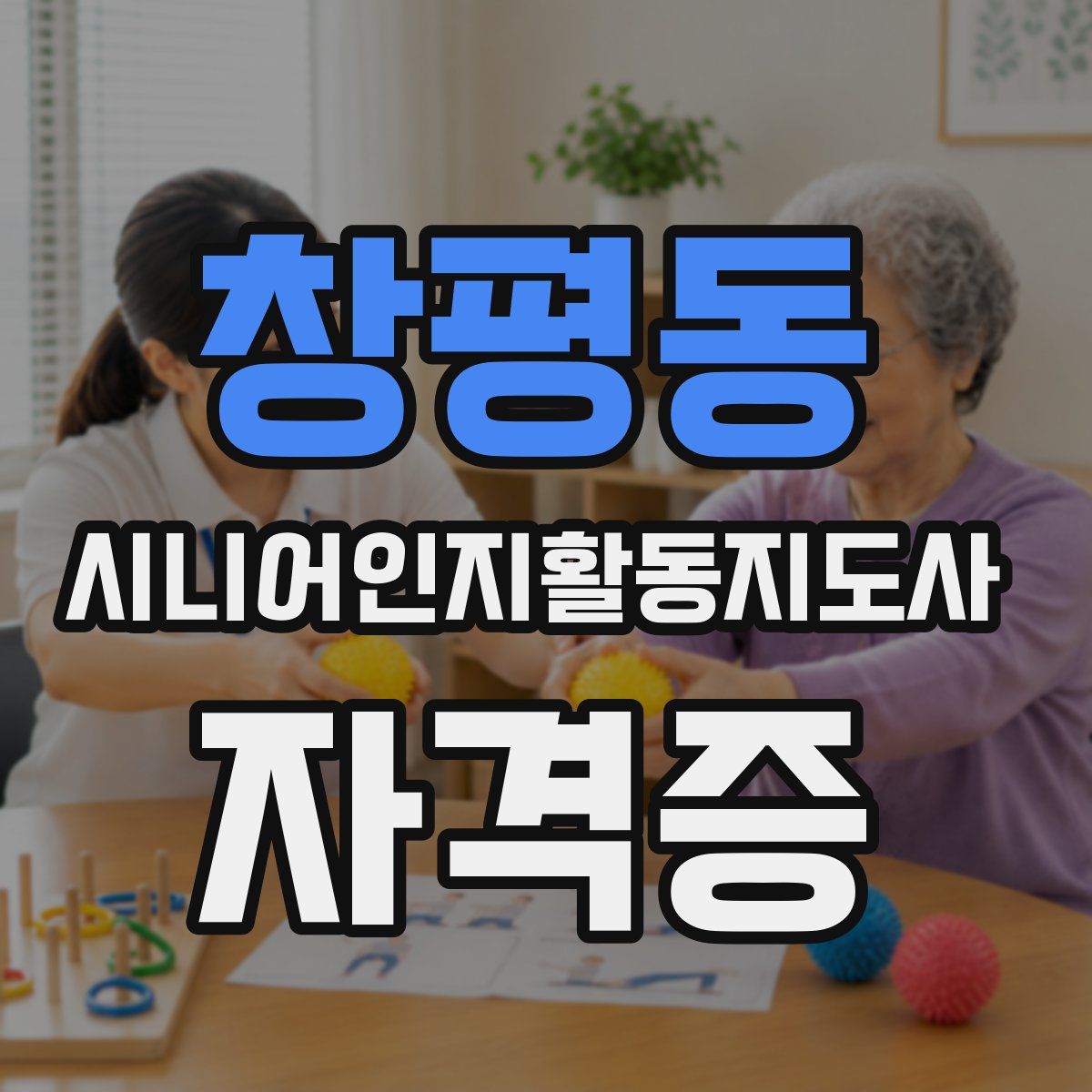 창평동 시니어인지활동지도사 자격증