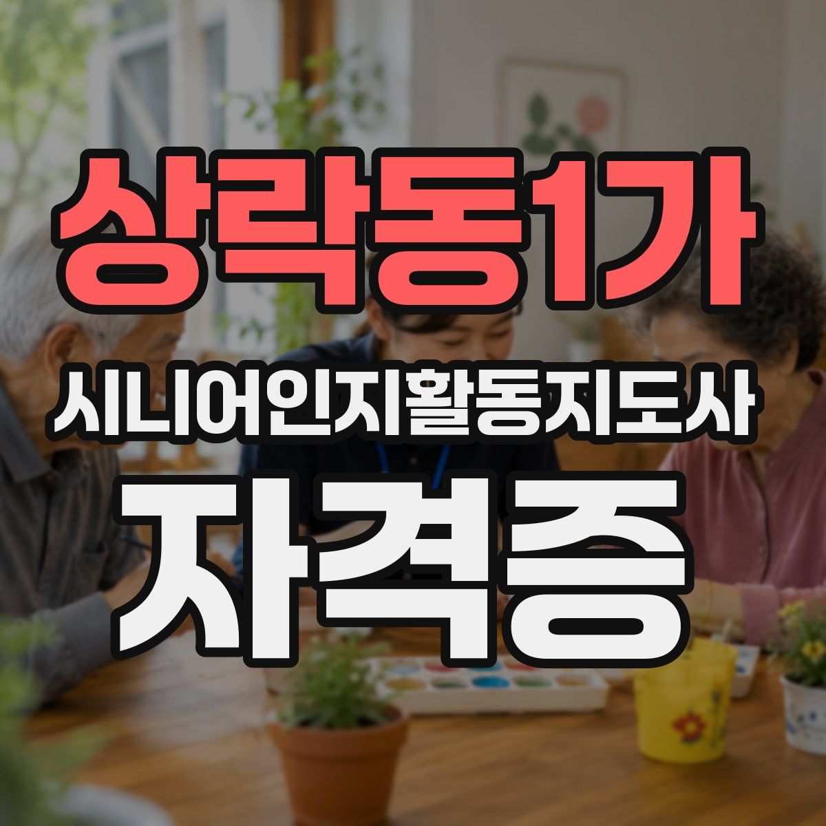 상락동1가 시니어인지활동지도사 자격증