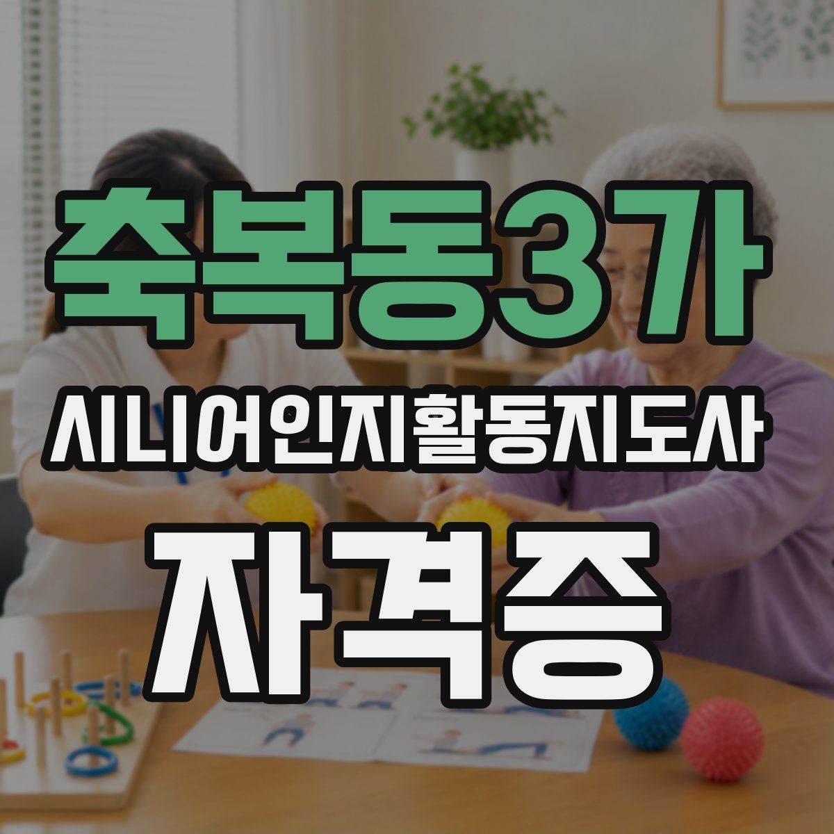 축복동3가 시니어인지활동지도사 자격증