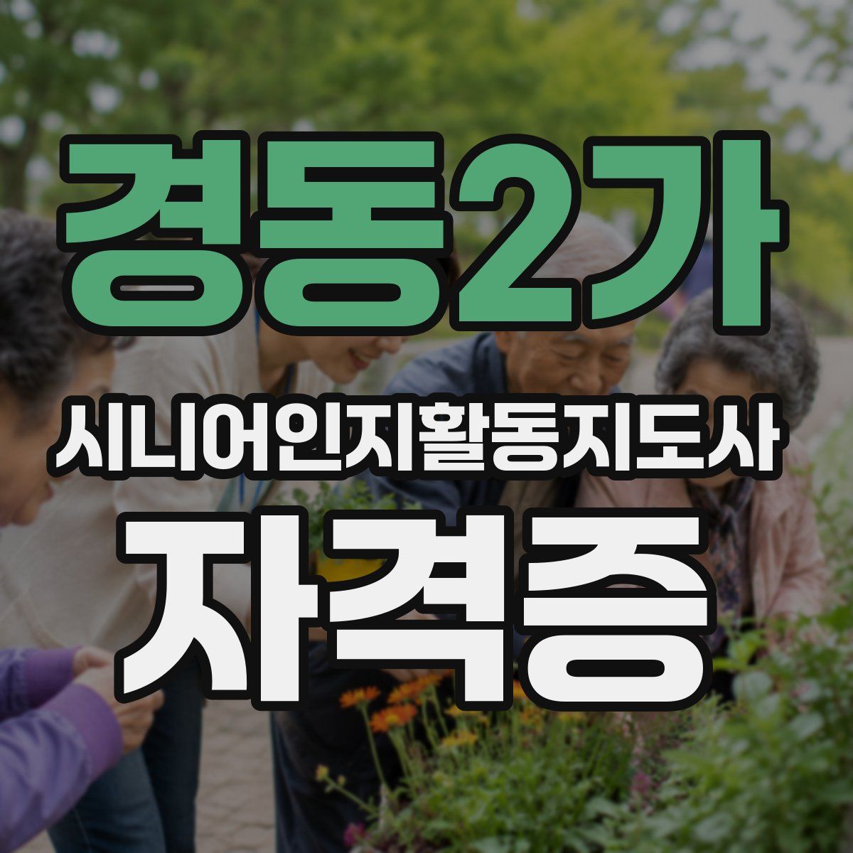 경동2가 시니어인지활동지도사 자격증